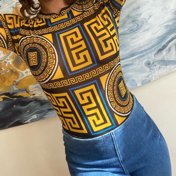 Geometric Mesh Bodysuit - Picture 2 of 2